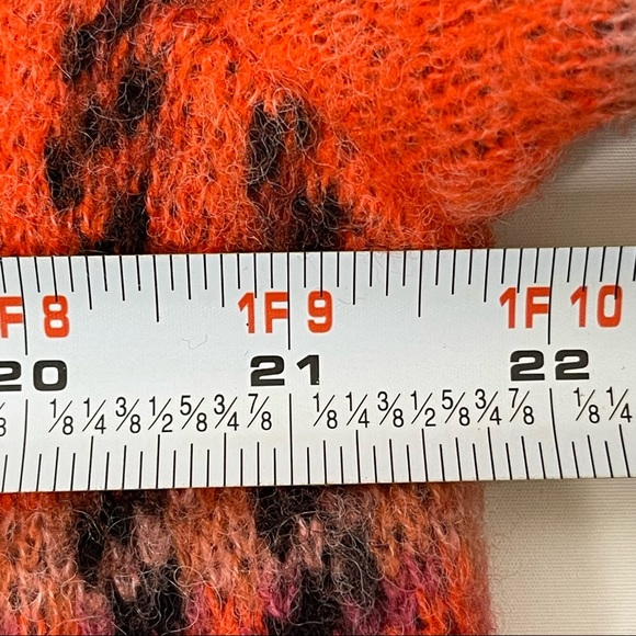 Lucky Brand Wool Blend Open Front Brushed Plaid Oversized Knit Cardigan Sz M - Picture 10 of 14